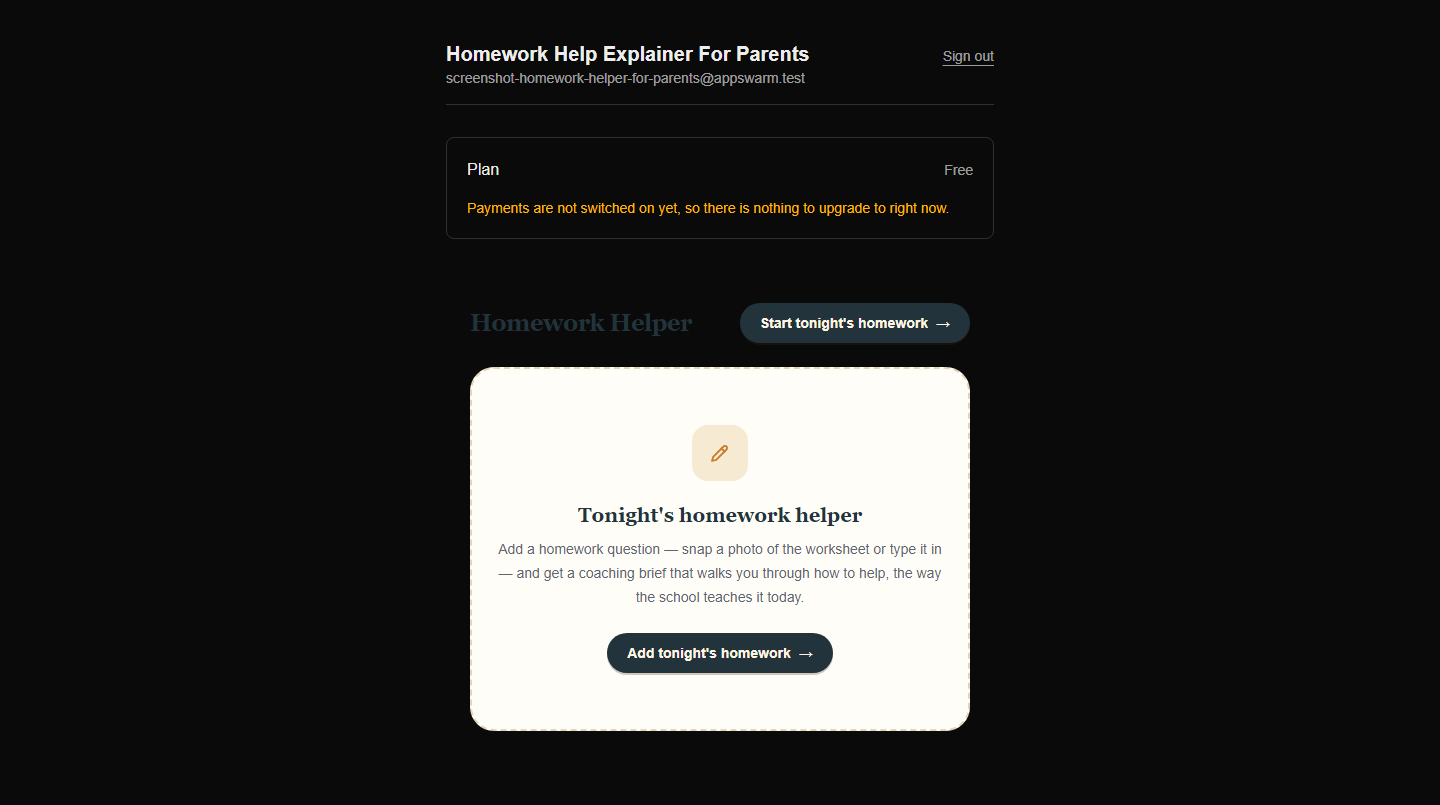 Homework Help Explainer For Parents in use